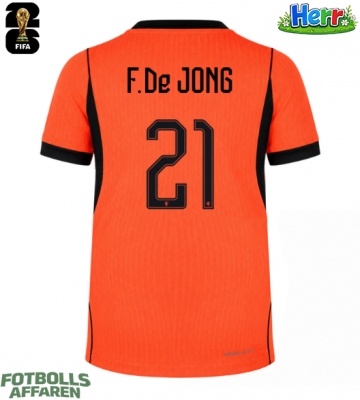 Nederländerna Frenkie de Jong #21 Hemmatröja VM 2026 Kortärmad